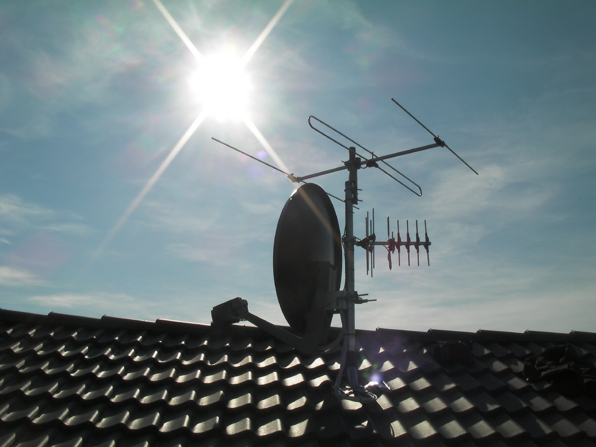 SAT Anlage Installation am Einfamilienhaus in Düsseldorf