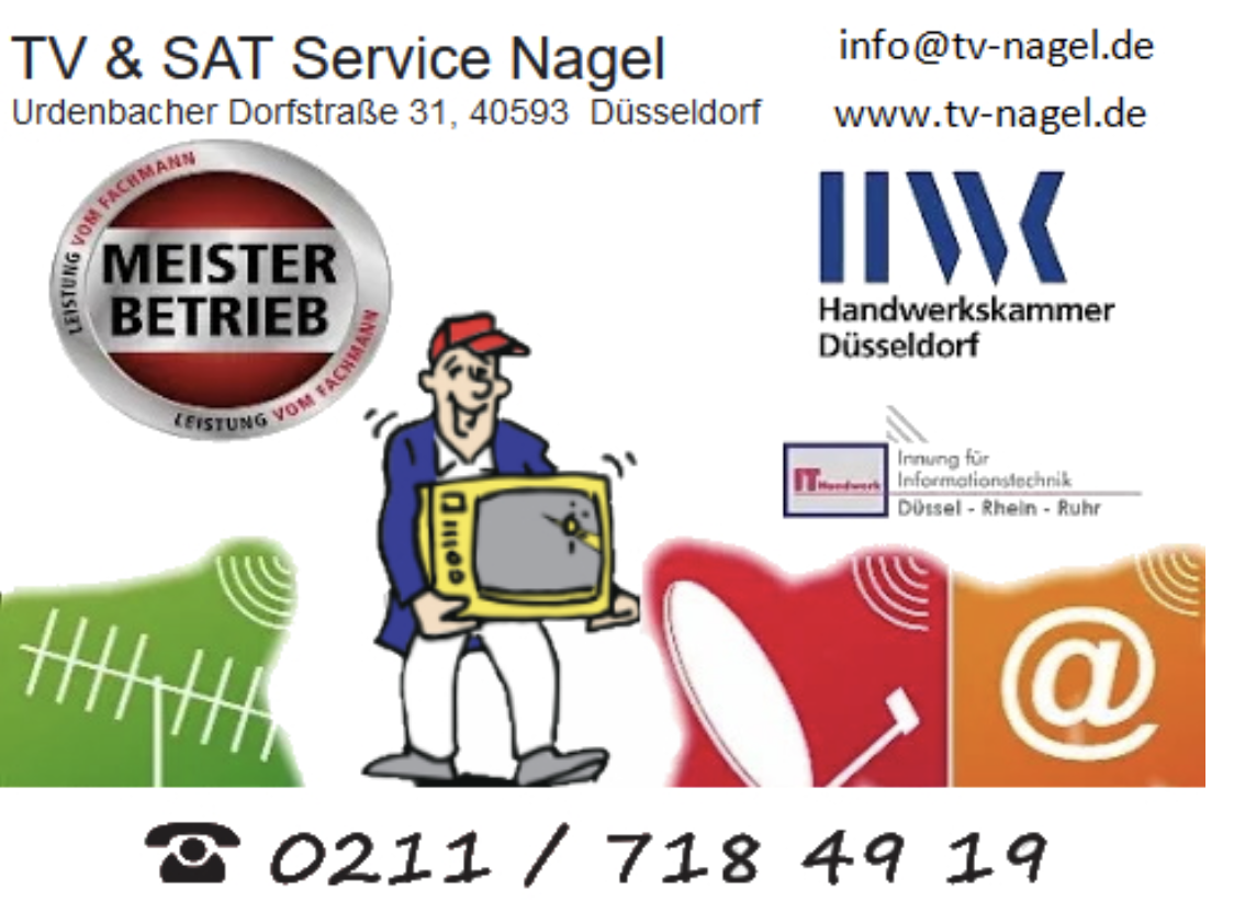 TV & SAT Service Nagel Düsseldorf Meisterbetrieb für Fernseher Reparatur und SAT Service